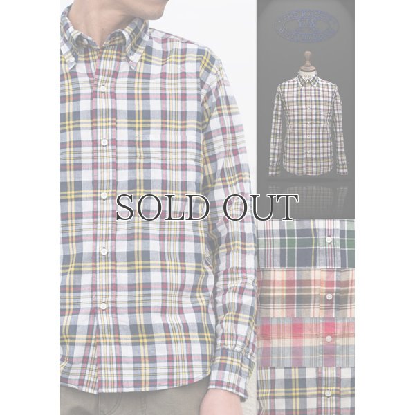 画像8: ボタンダウンマドラスチェック長袖シャツ / THE BAGGY