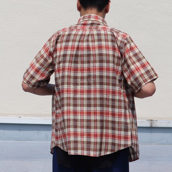 画像6: 【RE PRICE/価格改定】ボタンダウンマドラスチェック半袖シャツ / THE BAGGY【バギー】
