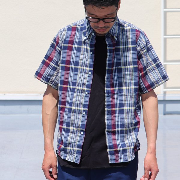 画像8: 【RE PRICE/価格改定】ボタンダウンマドラスチェック半袖シャツ / THE BAGGY【バギー】