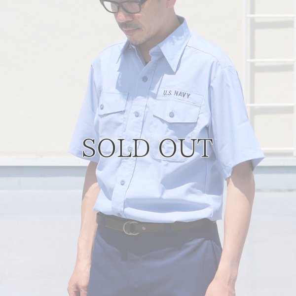 画像3: 【RE PRICE/価格改定】U.S.NAVY シャンブレー半袖ミリタリーシャツ / デッドストック