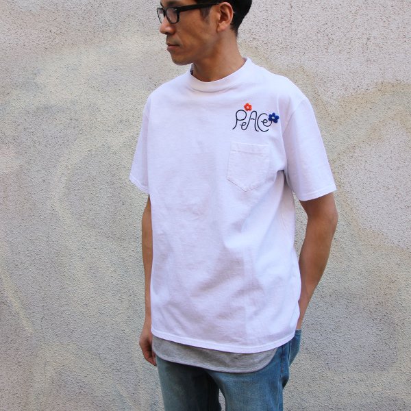 画像2:  【RE PRICE/価格改定】Riding High / P&E COMBI S/S TEE(PEACE)【MADE IN JAPAN】『日本製』