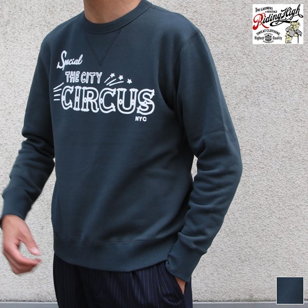 画像1: Riding High / フロッキープリントCrew Sweat L/S(R193-0306)【MADE IN JAPAN】【送料無料】