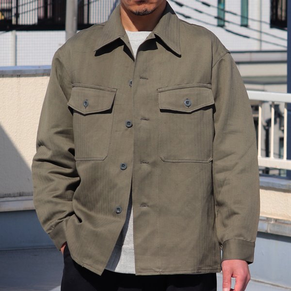 画像2: DEAD STOCK / Austria Army HBT Utility Jacket（オーストリア軍 ヘリンボンツイル ユーティリティージャケット）