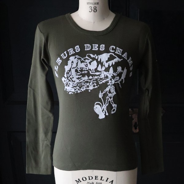 画像7: Dead Stock / TILT フルール・デ・シャン プリント ロングスリーブ TEE
