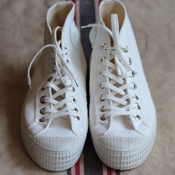 画像9: DEAD STOCK / Czech Army Hi Cut Canvas Sneaker-White-(チェコ軍 ミリタリートレーナーシューズ/White)