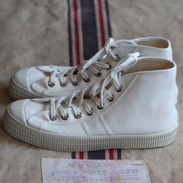 画像10: DEAD STOCK / Czech Army Hi Cut Canvas Sneaker-White-(チェコ軍 ミリタリートレーナーシューズ/White)