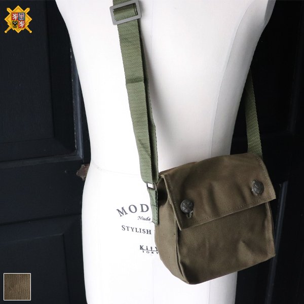 画像1: DEAD STOCK  / Czech Army Cotton Canvas Shoulder Small Bag（チェコ軍 コットンキャンバス ショルダー スモールバッグ）