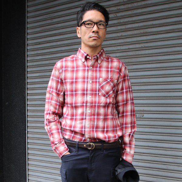 画像15: 【RE PRICE / 価格改定】オンブレチェックボタンダウンワンカラーボタン長袖シャツ【MADE IN JAPAN】『日本製』/ Upscape Audience