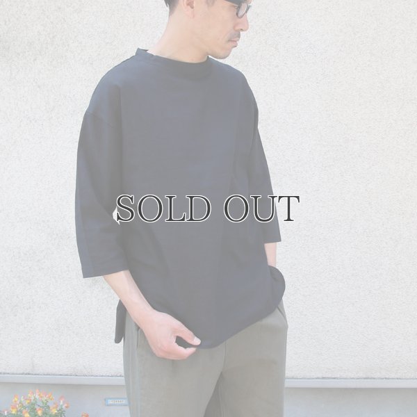 画像7: 綿麻ツイル ボトルネック サドルヘムラウンド7/SビックシャツTEE【MADE IN JAPAN】『日本製』/ Upscape Audience