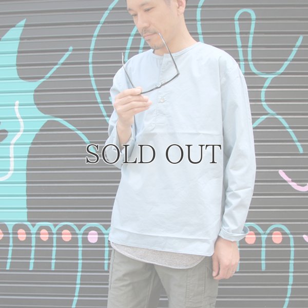 画像8: コットンギャバジンノーカラーP/O コンチョ釦L/SシャツTEE【MADE IN JAPAN】『日本製』/ Upscape Audience