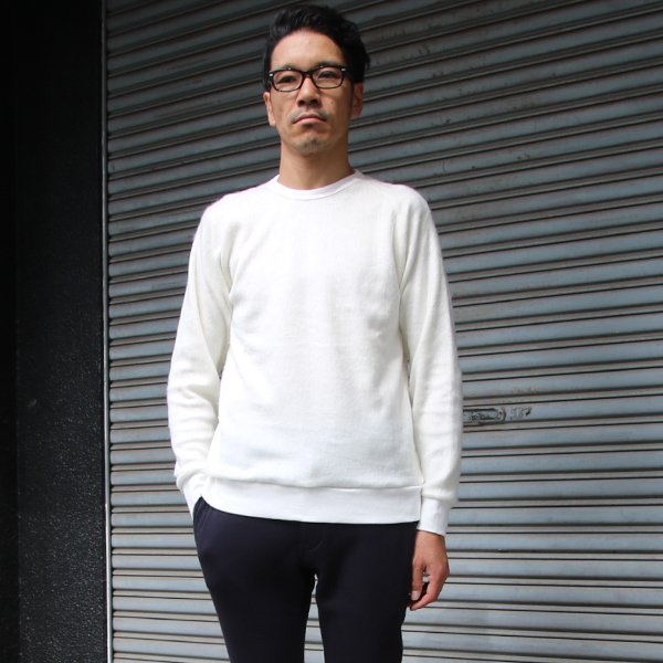 画像9: 【RE PRICE/価格改定】パイルシャギー サドルショルダー C/N L/S ニットソー【MADE IN JAPAN】『日本製』/ Upscape Audience