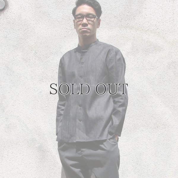 画像13: 麻混デニムマオカラー９分袖 ライト_Jacket【MADE IN JAPAN】『日本製』/ Upscape Audience