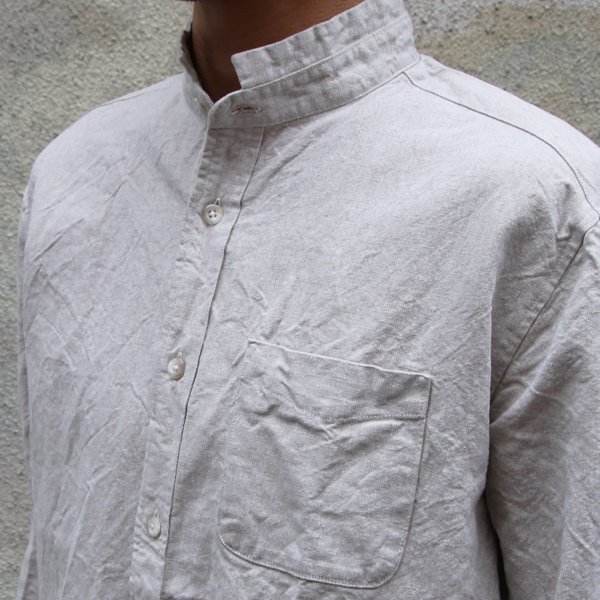 画像8: French Linen（フレンチリネン）綿麻交織ダンガリー ローマシャツコート［Lady's］【MADE IN JAPAN】『日本製』/ Upscape Audience