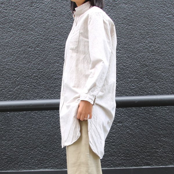 画像6: French Linen（フレンチリネン）綿麻交織ダンガリー ローマシャツコート［Lady's］【MADE IN JAPAN】『日本製』/ Upscape Audience