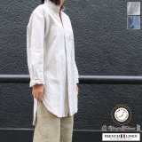 French Linen（フレンチリネン）綿麻交織ダンガリー ローマシャツコート［Lady's］【MADE IN JAPAN】『日本製』/ Upscape Audience