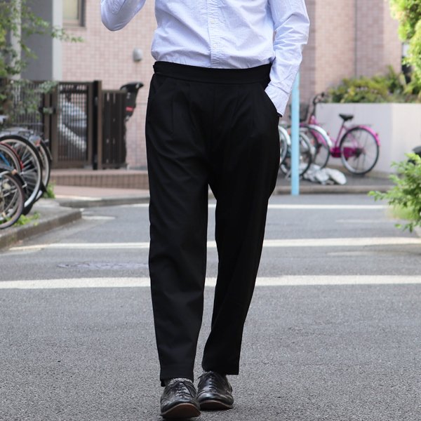 画像13: ギャバジンストレッチワイド2タック グルカイージー アンクルパンツ【MADE IN JAPAN】『日本製』【送料無料】/ Upscape Audience