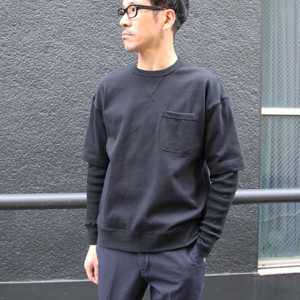 画像17: Basque10オンス(バスク天竺)ガゼットポケS/S×ワッフル9/Sレイヤー Tee【MADE IN JAPAN】『日本製』/ Upscape Audience