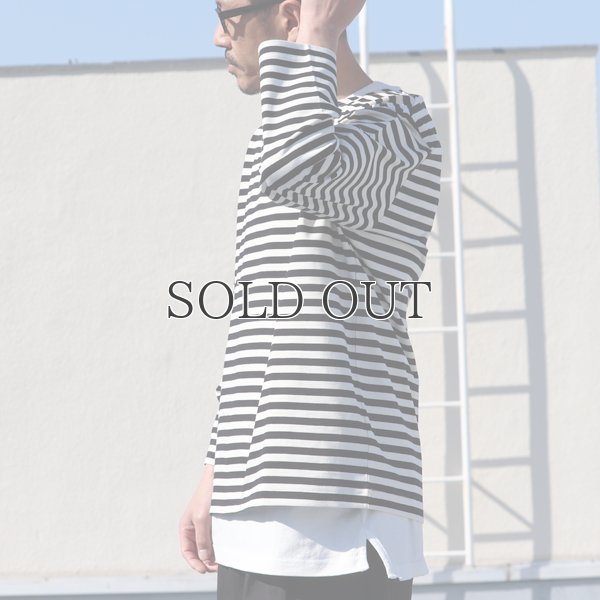 画像5: VORTEX 8オンス(MVS天竺）ロシアンボーダー ボートネック ボクシー Tee【MADE IN JAPAN】『日本製』/ Upscape Audience