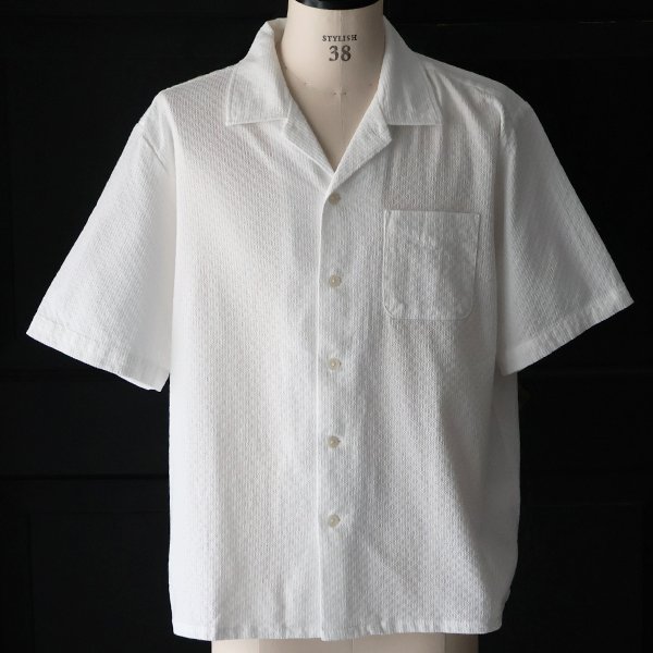 画像6: レノクロス（からみ織）オープンカラー ハーフスリーブシャツ【MADE IN JAPAN】『日本製』/ Upscape Audience