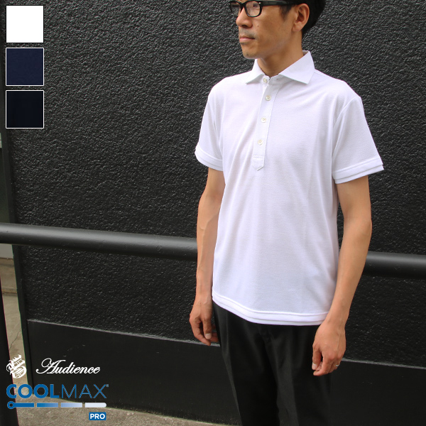 Coolmax（クールマックス）鹿の子ワイドスプレッドカラー半袖ポロシャツ / Audience - 【 Audience