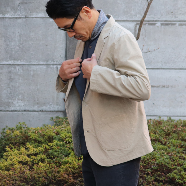 【RE PRICE / 価格改定】ヴィンテージナイロンオックス 2Bテーラードジャケット【MADE IN JAPAN】『日本製