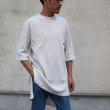 画像3: 度詰ワッフル サイドスリット ロングビッグ 5/S Tee【MADE IN JAPAN】『日本製』/ Upscape Audience (3)