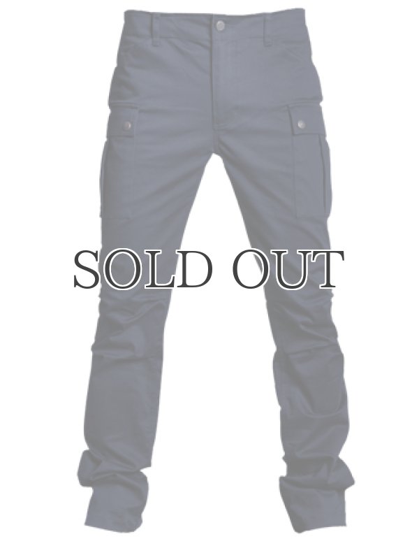 画像2: 高密度サテンストレッチタイトフィットカーゴパンツ 【送料無料】 / Audience (2)