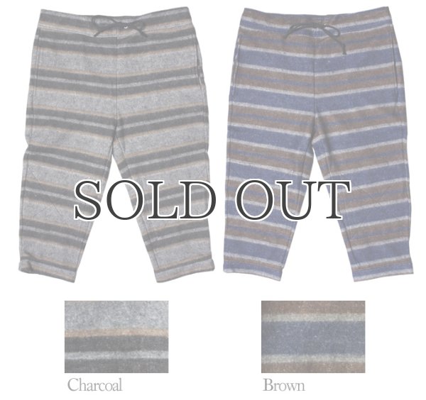 画像4: ハスキーボーダー起毛クロップドイージーパンツ【MADE IN JAPAN】[Lady's] / Upscape Audience (4)