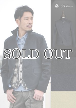 画像: 【価格改定】高密度サテンストレッチレイズドネックシングルジャケット / Audience