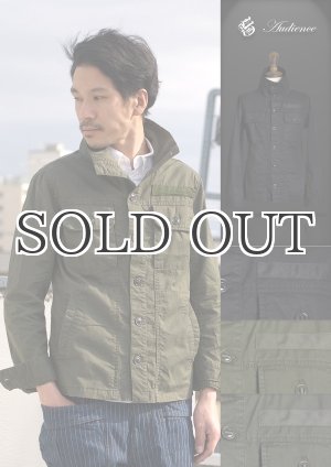 画像: 【価格改定】硫化ダンプレイズドネックミリタリーシャツジャケット / Audience