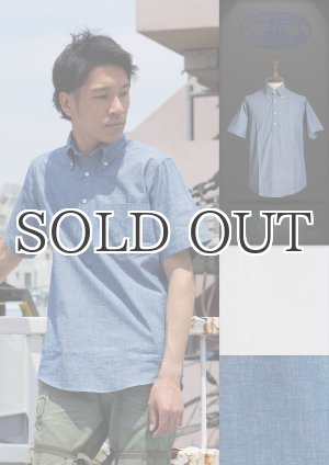 画像: ヘビーオックスフォード/シャンブレーボタンダウンプルオーバー半袖シャツ / THE BAGGY