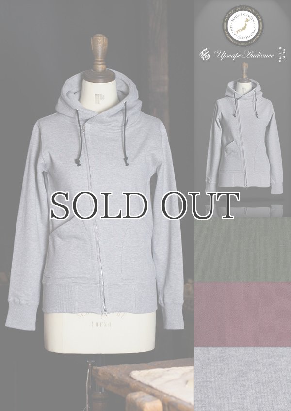 画像1: コーマ裏毛ライダースワイヤー入りフードパーカー [Lady's] / Upscape Audience (1)