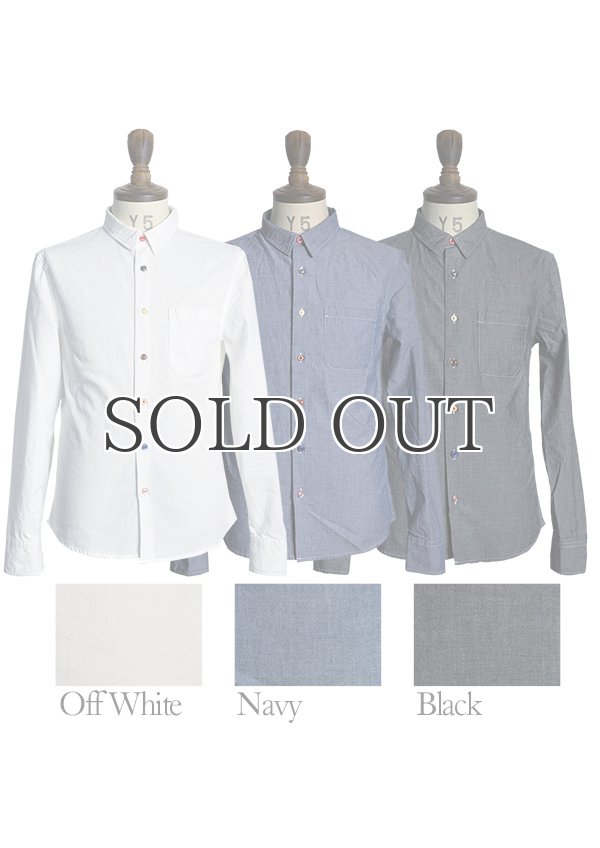 画像6: ダンガリーランダムボタンレインボーステッチ長袖シャツ / GUN HO × Audience (6)