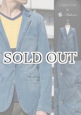 画像: 【価格改定】ジャージデニム1ボタンジャケット / VIBGYOR × Audience