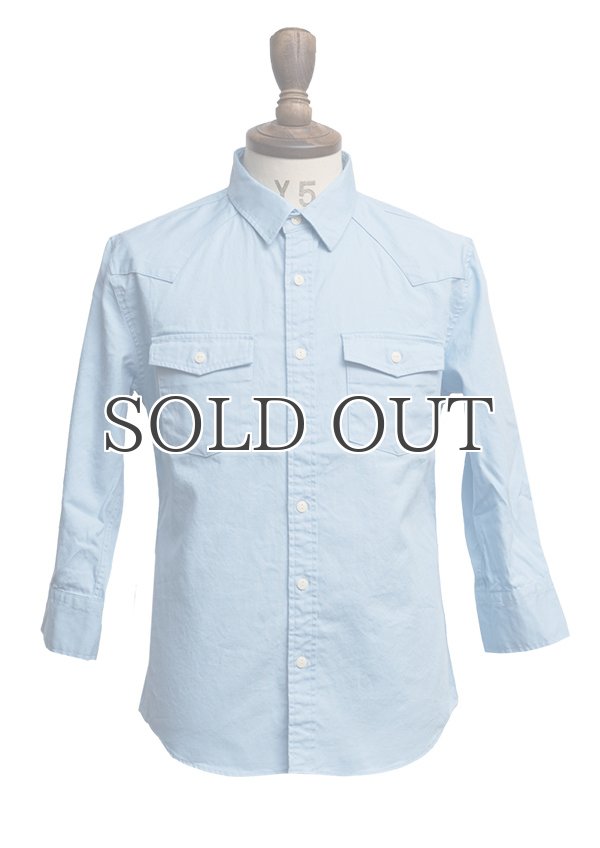 画像2: オクスフォードウエスタン七分袖シャツ【MADE IN JAPAN】 / Upscape Audience (2)