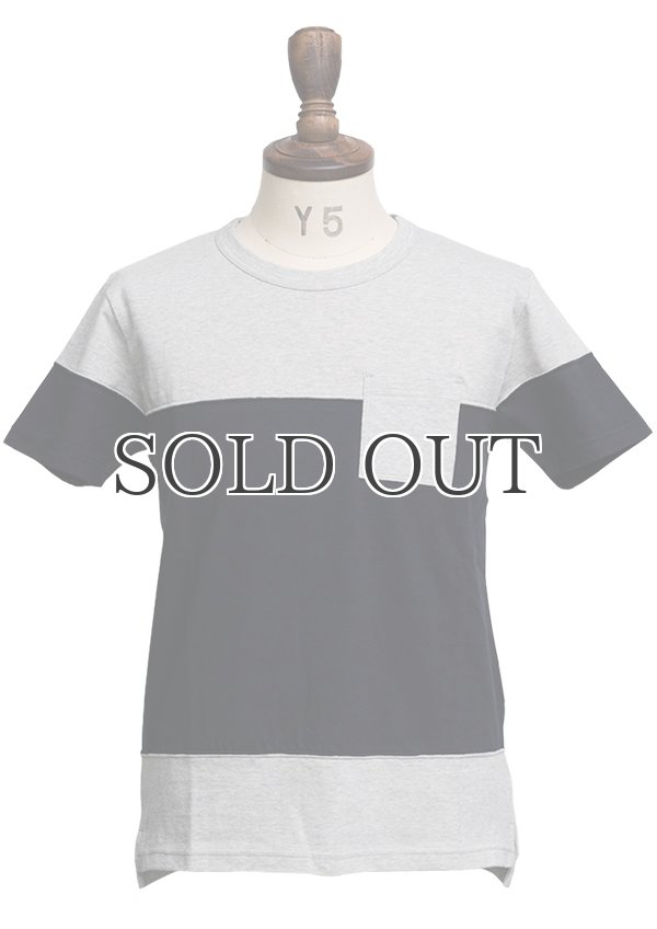 画像2: ラフィー天竺バイカラークルーネックポケット付きカットソー【MADE IN JAPAN】 / Upscape Audience (2)