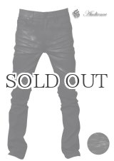 画像: 黒×黒国内樹脂加工タイトフィットストレートデニムパンツ 【送料無料】 / Audience