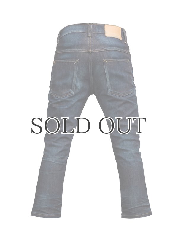 画像6: 国内ブラスト加工タイトクロップドストレッチデニムパンツ 【送料無料】 / Audience (6)