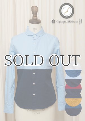 画像: ショールカラーワンカラーボタンバイカラー長袖シャツ【MADE IN JAPAN】[Lady's] / Upscape Audience