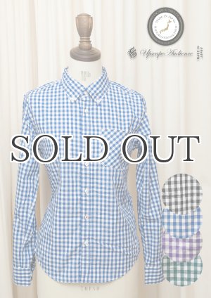 画像: ギンガムチェックボタンダウンワンカラーボタン長袖シャツ [Lady's] 【MADE IN JAPAN】『日本製』/ Upscape Audience