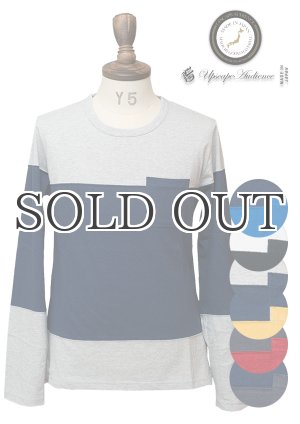画像: ラフィー天竺ポケ付き切替クルーネック長袖カットソー【MADE IN JAPAN】 / Upscape Audience