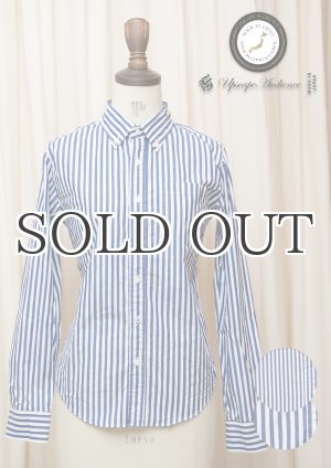 画像: 120/2ブロード ストライプ長袖ボタンダウンシャツ [Lady's]【MADE IN JAPAN】『日本製』/ Upscape Audience