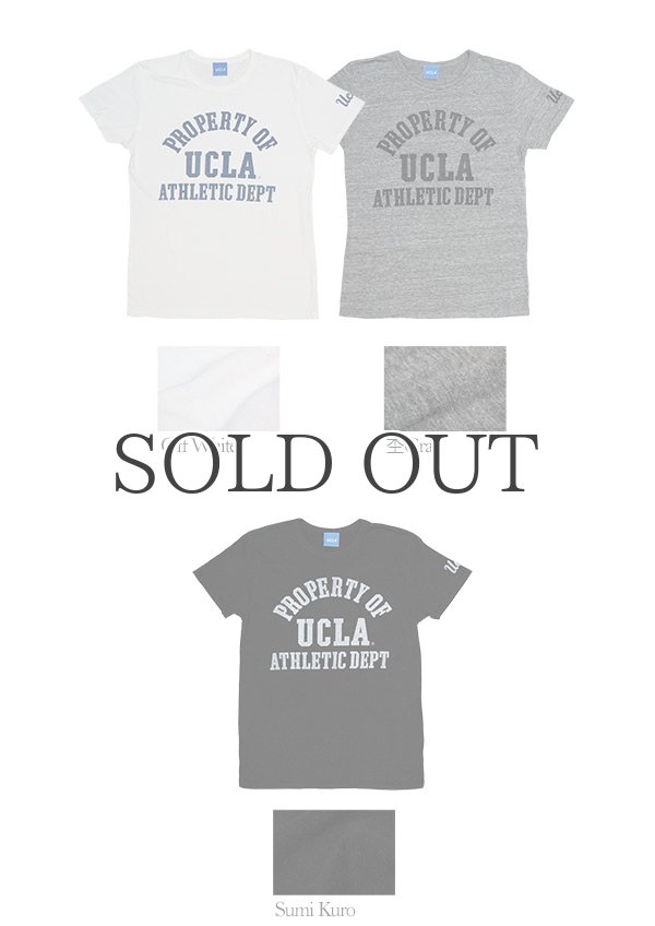 画像4: UCLA"PROPERTY OF UCLA ATHLETIC DEPT"三素材混カレッジプリント半袖クルーネックTシャツ [Lady's] / Audience (4)