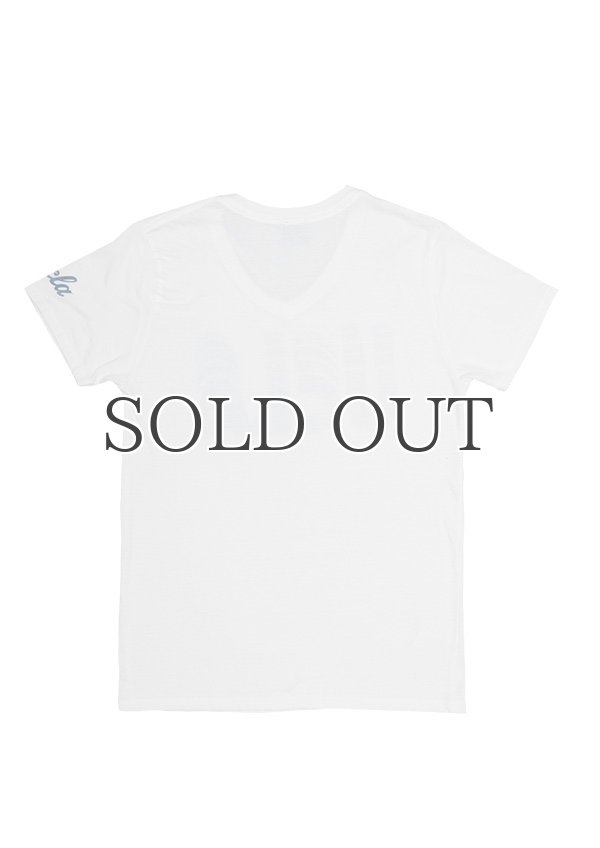 画像3: UCLA"UCLA"ロゴ三素材混カレッジプリント半袖VネックTシャツ [Lady's] / Audience (3)