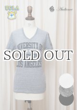 画像: UCLA"UNIVERSITY OF CALIFORNIA LOS ANGELES"三素材混カレッジプリント半袖VネックTシャツ [Lady's] / Audience