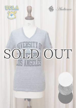 画像: UCLA"UNIVERSITY OF CALIFORNIA LOS ANGELES"三素材混カレッジプリント半袖VネックTシャツ [Lady's] / Audience