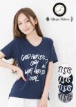 画像1: 【RE PRICE / 価格改定】ラフィー天竺"GOOD ARTISTS..."プリントポケット付きVネックT [Lady's]【MADE IN JAPAN】『日本製』/ Upscape Audience (1)