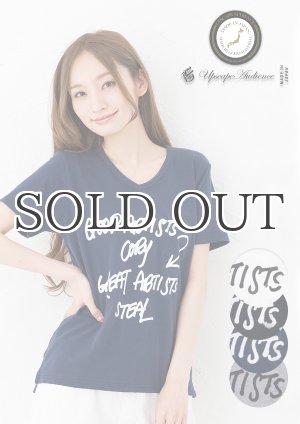 画像: ラフィー天竺"GOOD ARTISTS..."プリントポケット付きVネックT [Lady's]【MADE IN JAPAN】『日本製』/ Upscape Audience