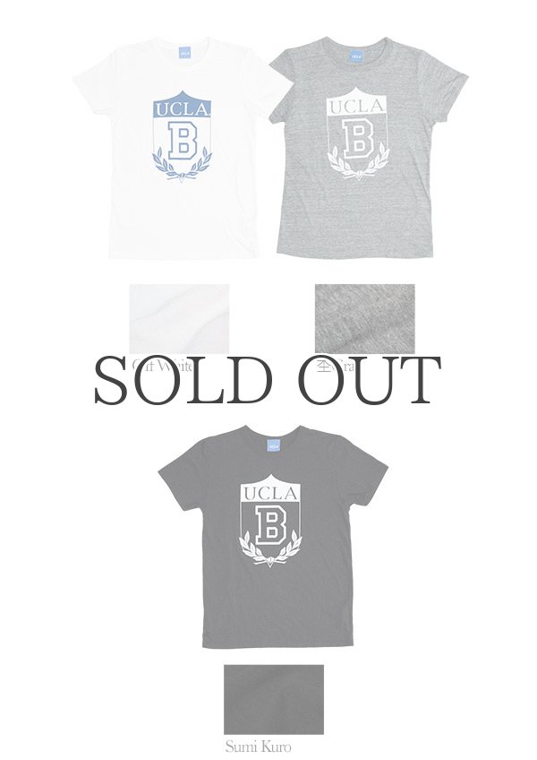 画像4: UCLA"UCLA B"エンブレム三素材混カレッジプリント半袖クルーネックTシャツ [Lady's] / Audience (4)