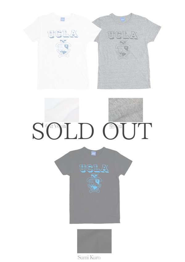 画像4:  UCLA"UCLA"エンブレム三素材混カレッジプリント半袖クルーネックTシャツ [Lady's] / Audience (4)